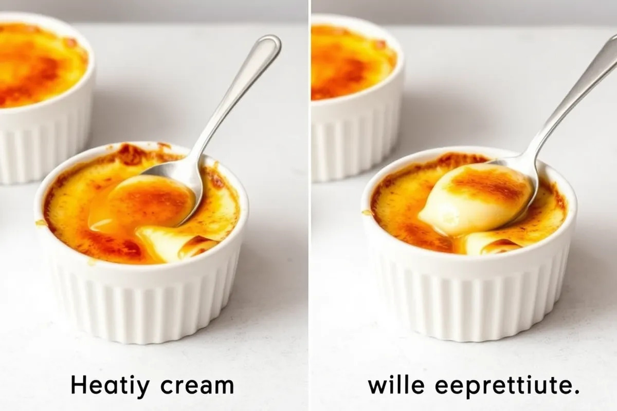 Heavy cream substitute options for a dairy-free crème brûlée.