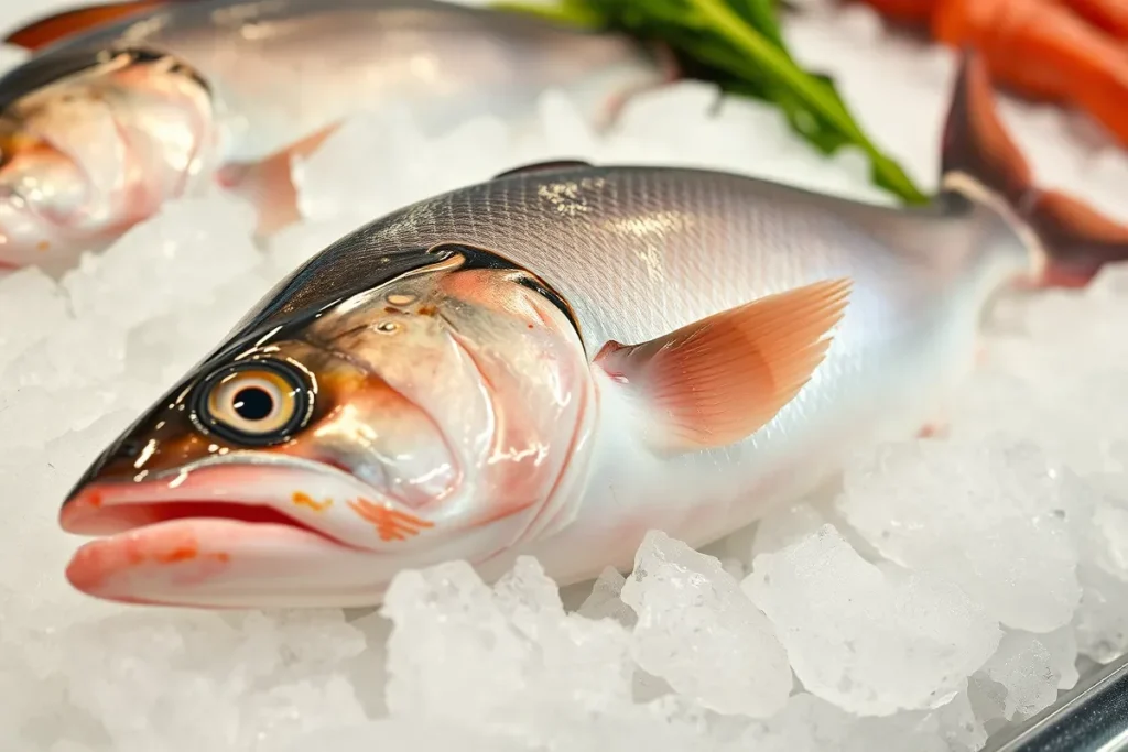 Raw Whole Trader Joe's Branzino on Ice