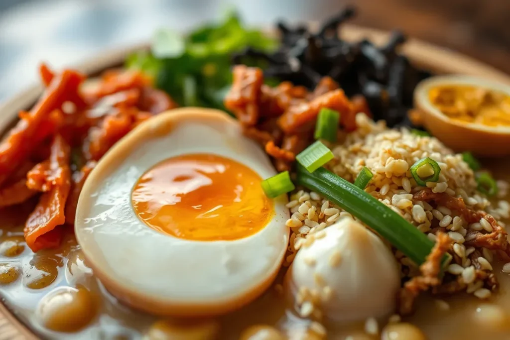 Various toppings for Buldak Ramen