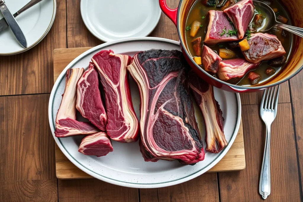 Naturally different types of back ribs on a platter.