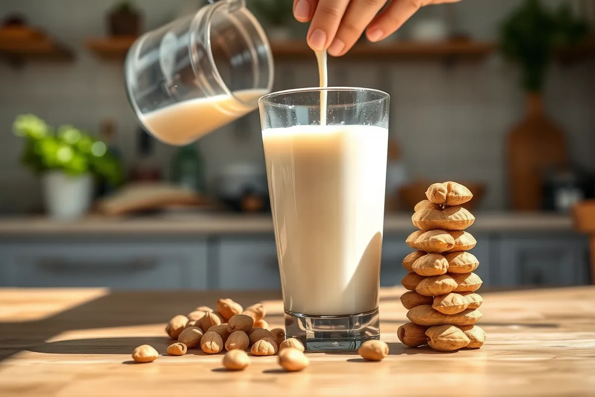 A glass of fresh natural tiger milk.