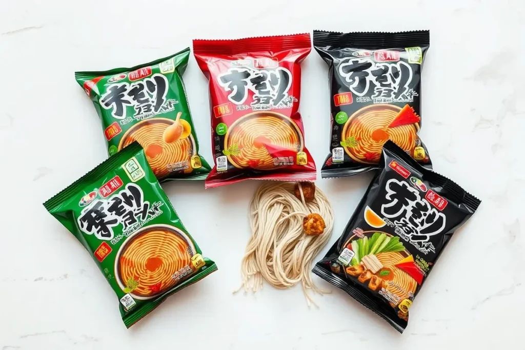 Buldak Ramen packaging and sachets.